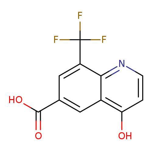 OC(=O)c1cc(c2c(c1)c(O)ccn2)C(F)(F)F