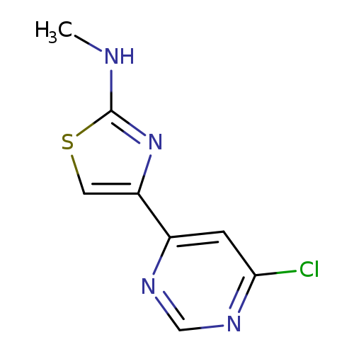 CNc1nc(cs1)c1cc(Cl)ncn1