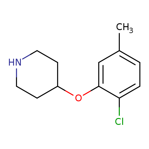 Clc1ccc(cc1OC1CCNCC1)C