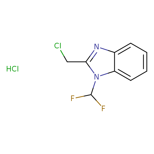 ClCc1nc2c(n1C(F)F)cccc2.Cl