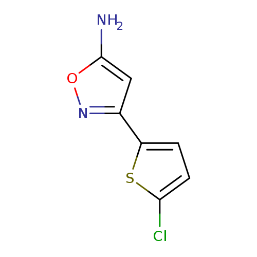 Nc1onc(c1)c1ccc(s1)Cl