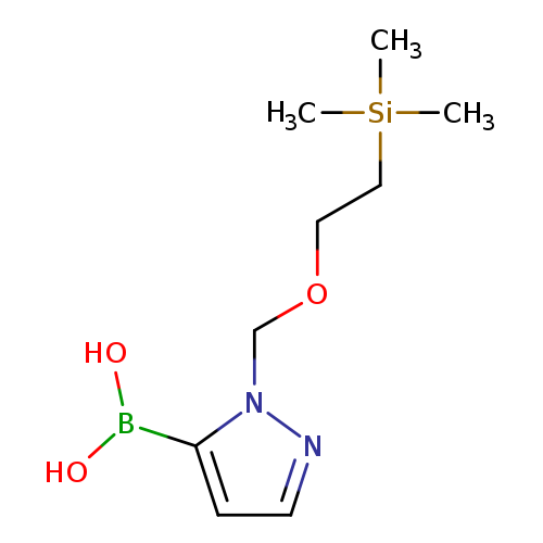 OB(c1ccnn1COCC[Si](C)(C)C)O