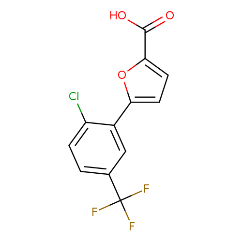 Clc1ccc(cc1c1ccc(o1)C(=O)O)C(F)(F)F
