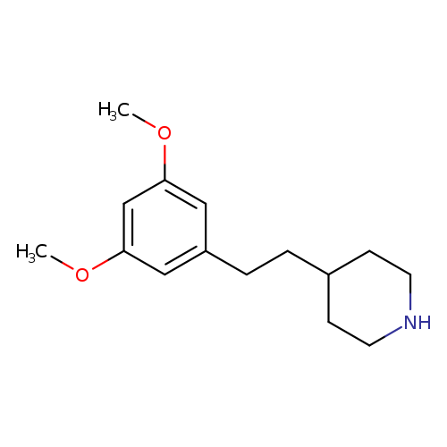 COc1cc(CCC2CCNCC2)cc(c1)OC