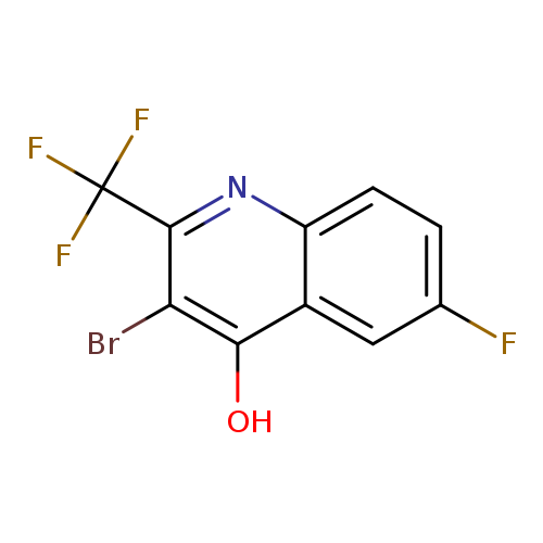 Fc1ccc2c(c1)c(O)c(c(n2)C(F)(F)F)Br