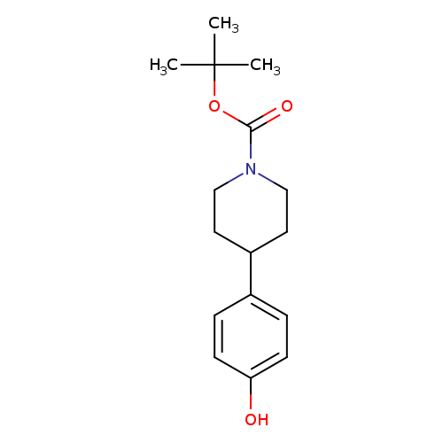 O=C(N1CCC(CC1)c1ccc(cc1)O)OC(C)(C)C