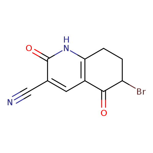 N#Cc1cc2c([nH]c1=O)CCC(C2=O)Br