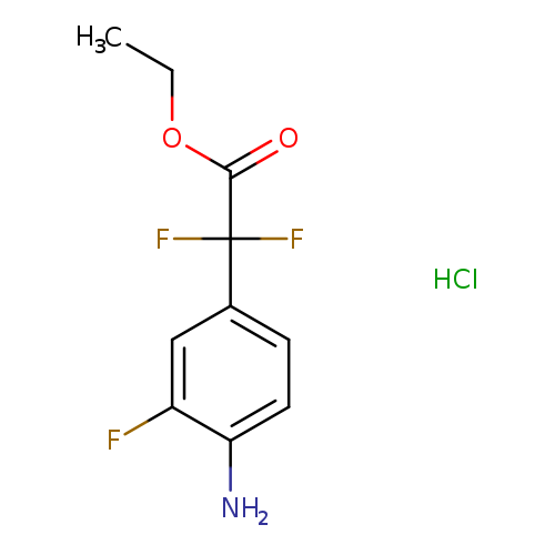 CCOC(=O)C(c1ccc(c(c1)F)N)(F)F.Cl