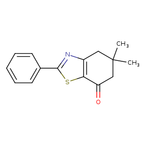 O=C1CC(C)(C)Cc2c1sc(n2)c1ccccc1
