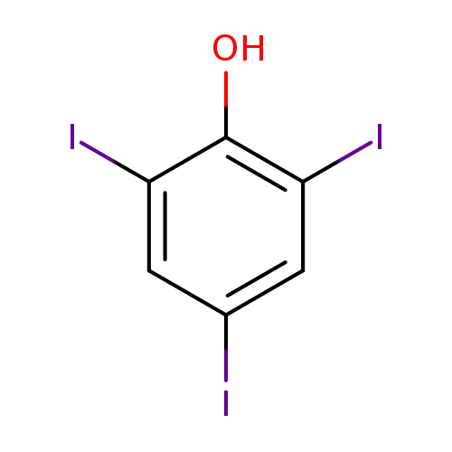 Ic1cc(I)c(c(c1)I)O