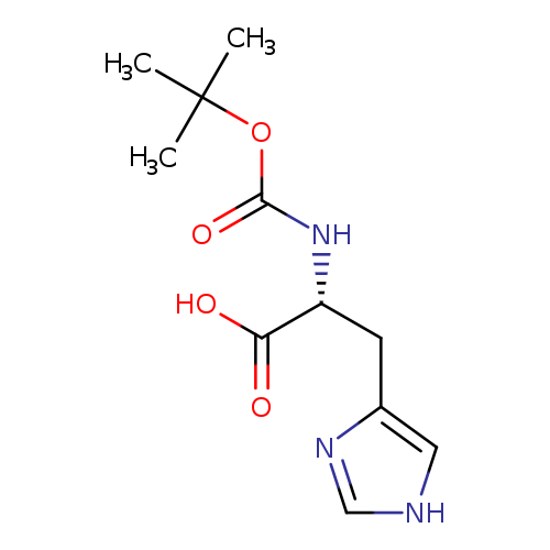 O=C(OC(C)(C)C)N[C@@H](C(=O)O)Cc1nc[nH]c1