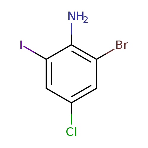Clc1cc(Br)c(c(c1)I)N