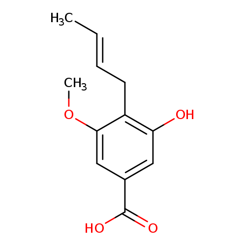 C/C=C/Cc1c(O)cc(cc1OC)C(=O)O