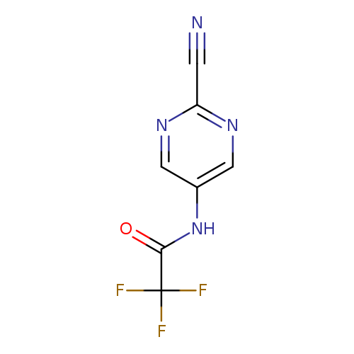 N#Cc1ncc(cn1)NC(=O)C(F)(F)F
