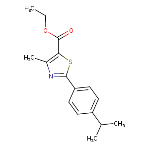 CCOC(=O)c1sc(nc1C)c1ccc(cc1)C(C)C