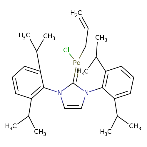 C=CC[Pd](=c1n(ccn1c1c(cccc1C(C)C)C(C)C)c1c(cccc1C(C)C)C(C)C)Cl