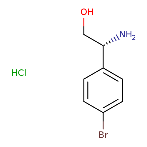 OC[C@@H](c1ccc(cc1)Br)N.Cl