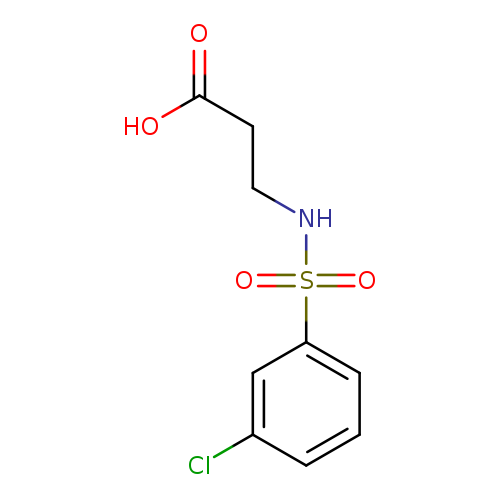 OC(=O)CCNS(=O)(=O)c1cccc(c1)Cl
