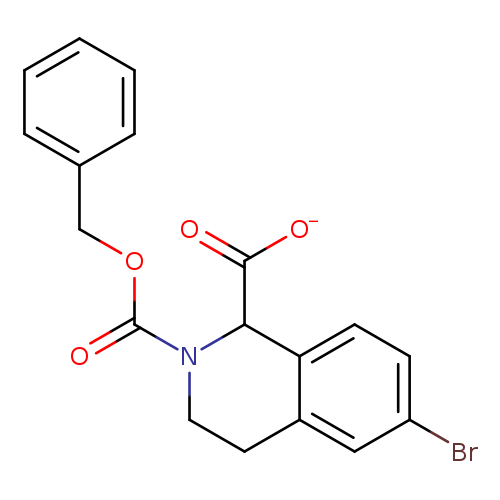 [O-]C(=O)C1N(CCc2c1ccc(c2)Br)C(=O)OCc1ccccc1