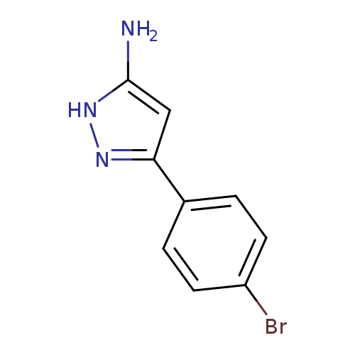 Brc1ccc(cc1)c1n[nH]c(c1)N