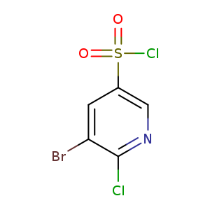 Clc1ncc(cc1Br)S(=O)(=O)Cl