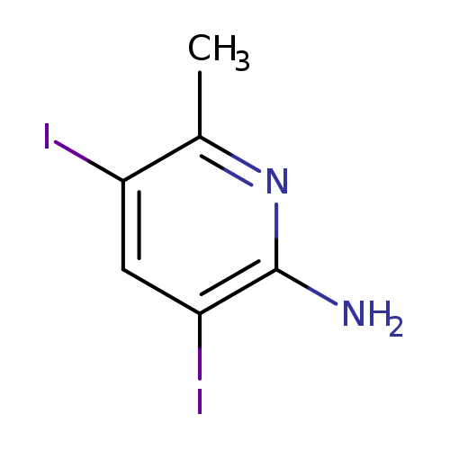 Ic1cc(I)c(nc1C)N