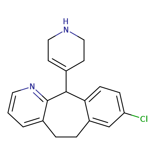 Clc1ccc2c(c1)CCc1c(C2C2=CCNCC2)nccc1