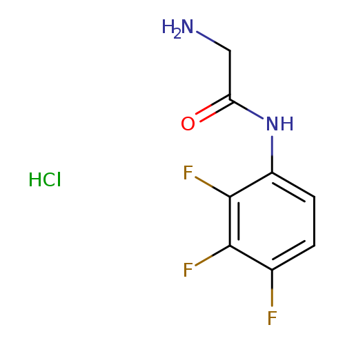 NCC(=O)Nc1ccc(c(c1F)F)F.Cl