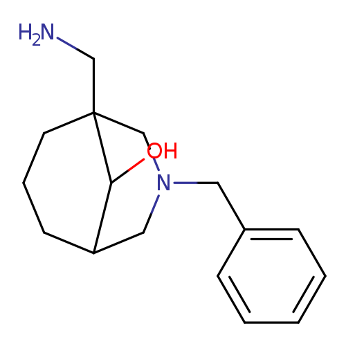 NCC12CCCC(C2O)CN(C1)Cc1ccccc1