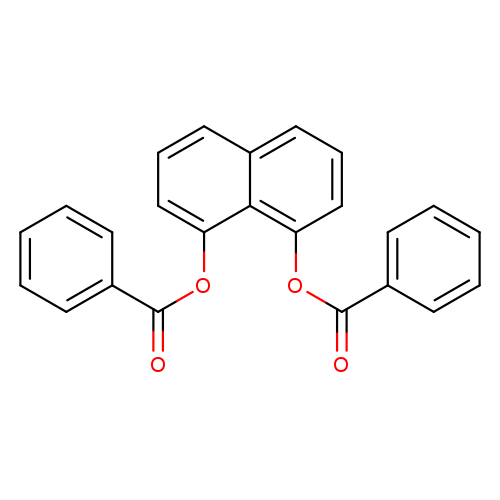 O=C(c1ccccc1)Oc1cccc2c1c(ccc2)OC(=O)c1ccccc1