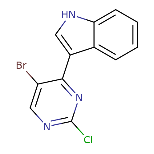 Clc1ncc(c(n1)c1c[nH]c2c1cccc2)Br