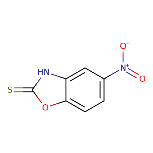 [O-][N+](=O)c1ccc2c(c1)[nH]c(=S)o2