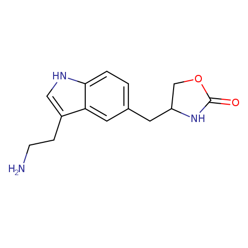 NCCc1c[nH]c2c1cc(cc2)CC1COC(=O)N1