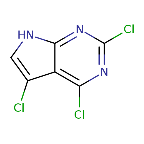 Clc1nc(Cl)c2c(n1)[nH]cc2Cl