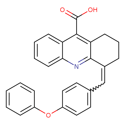OC(=O)c1c2CCCC(=Cc3ccc(cc3)Oc3ccccc3)c2nc2c1cccc2