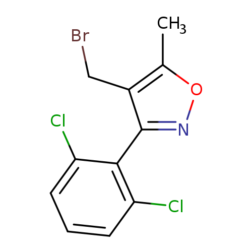 BrCc1c(C)onc1c1c(Cl)cccc1Cl