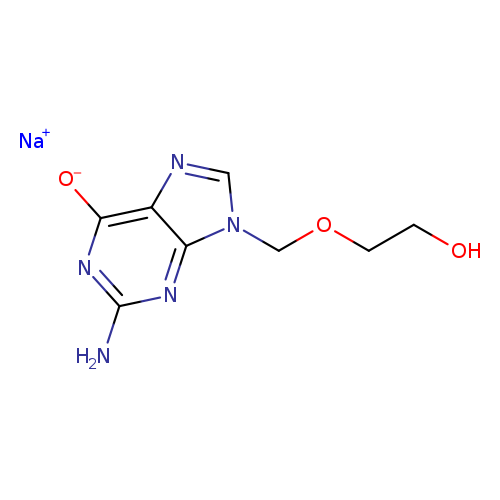 OCCOCn1cnc2c1nc(N)nc2[O-].[Na+]