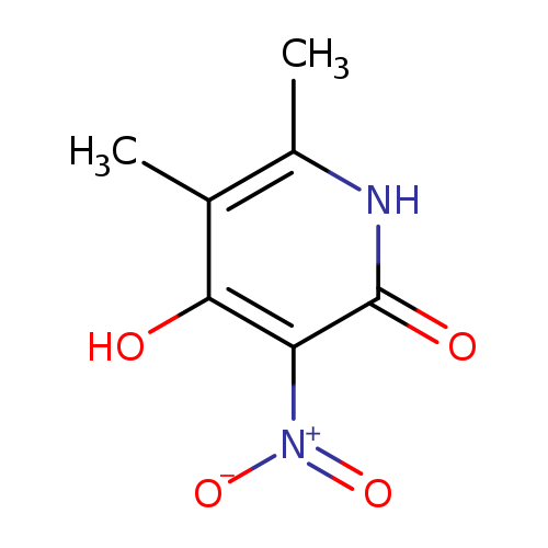[O-][N+](=O)c1c(=O)[nH]c(c(c1O)C)C