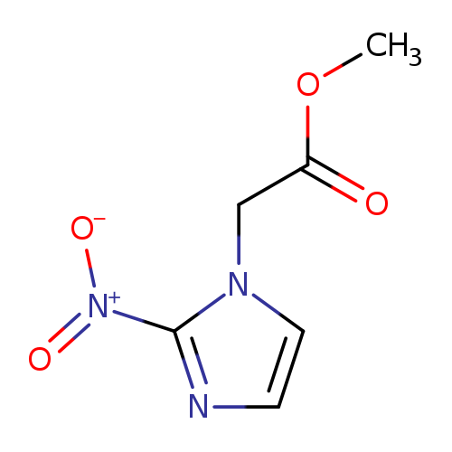 [O-][N+](=O)c1nccn1CC(=O)OC