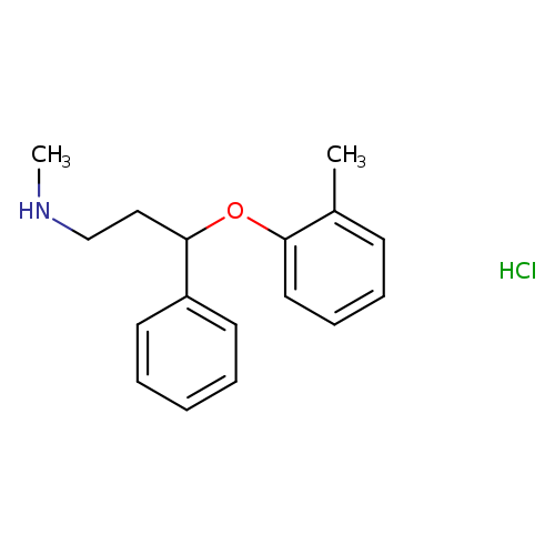 CNCCC(c1ccccc1)Oc1ccccc1C.Cl