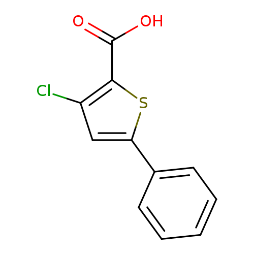 OC(=O)c1sc(cc1Cl)c1ccccc1