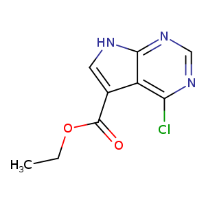 CCOC(=O)c1c[nH]c2c1c(Cl)ncn2