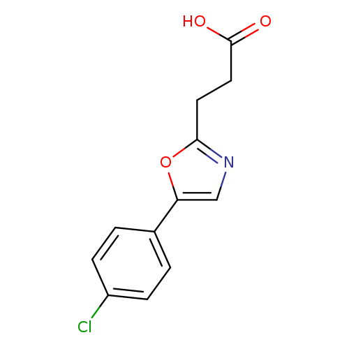 OC(=O)CCc1ncc(o1)c1ccc(cc1)Cl