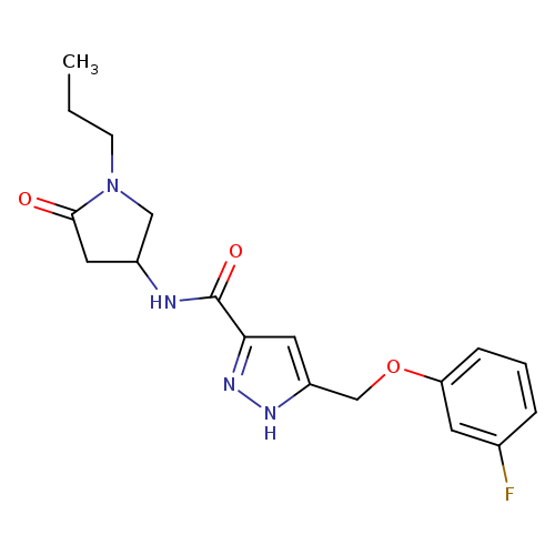 CCCN1CC(CC1=O)NC(=O)c1n[nH]c(c1)COc1cccc(c1)F