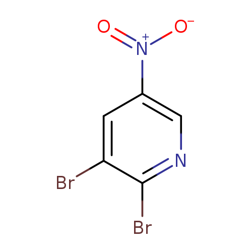 [O-][N+](=O)c1cnc(c(c1)Br)Br