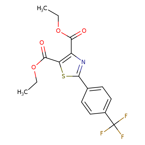 CCOC(=O)c1sc(nc1C(=O)OCC)c1ccc(cc1)C(F)(F)F