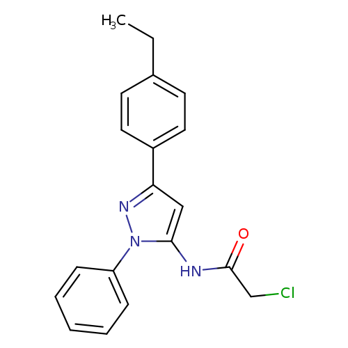 ClCC(=O)Nc1cc(nn1c1ccccc1)c1ccc(cc1)CC