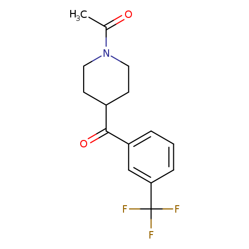 CC(=O)N1CCC(CC1)C(=O)c1cccc(c1)C(F)(F)F