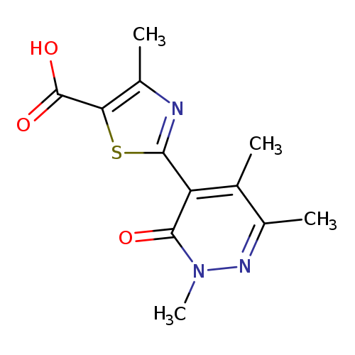 OC(=O)c1sc(nc1C)c1c(C)c(C)nn(c1=O)C