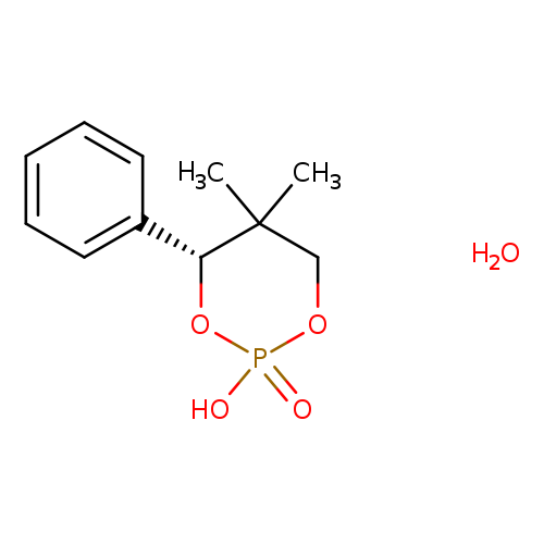 CC1(C)COP(=O)(O[C@@H]1c1ccccc1)O.O